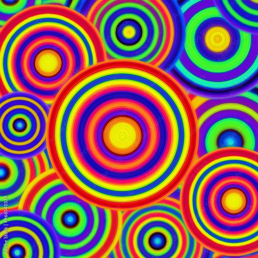 abstract pattern with psychedelic circles abstract pattern with psychedelic circles