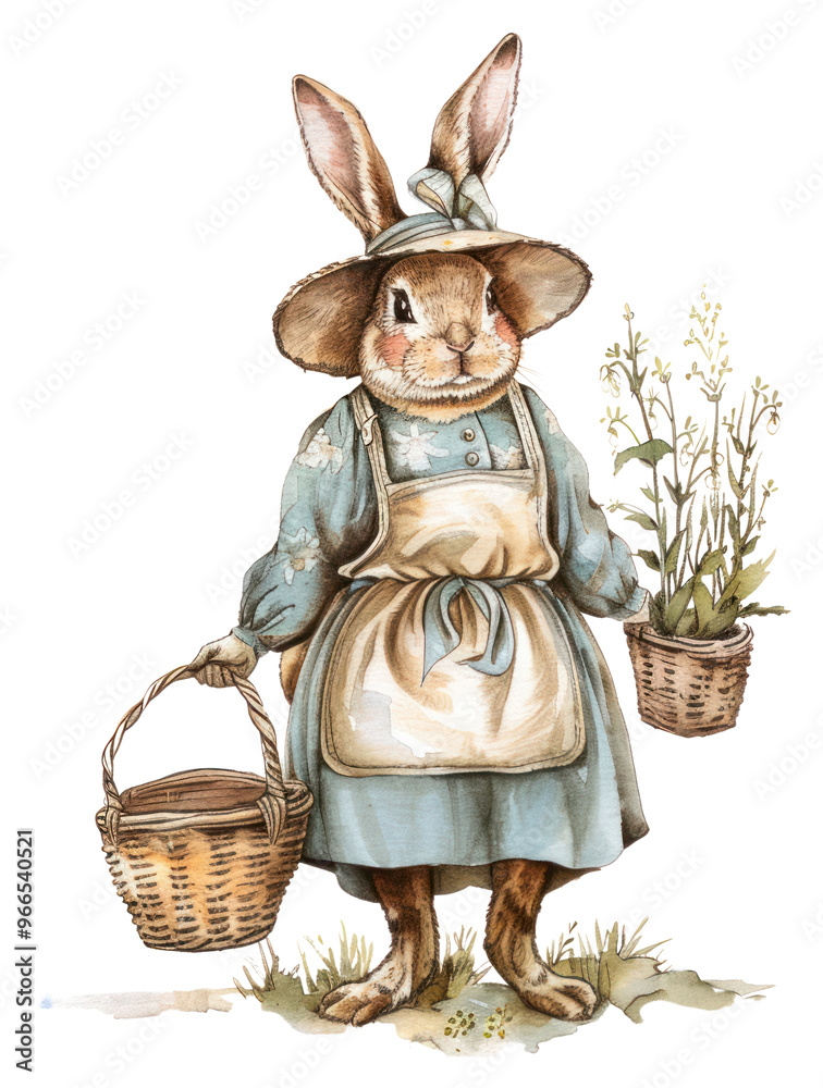 Obraz premium PNG Art basket person plant.