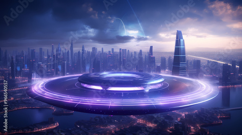 Wallpaper Mural The center of the future city Torontodigital.ca