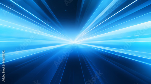 Light speed blue technology background photo