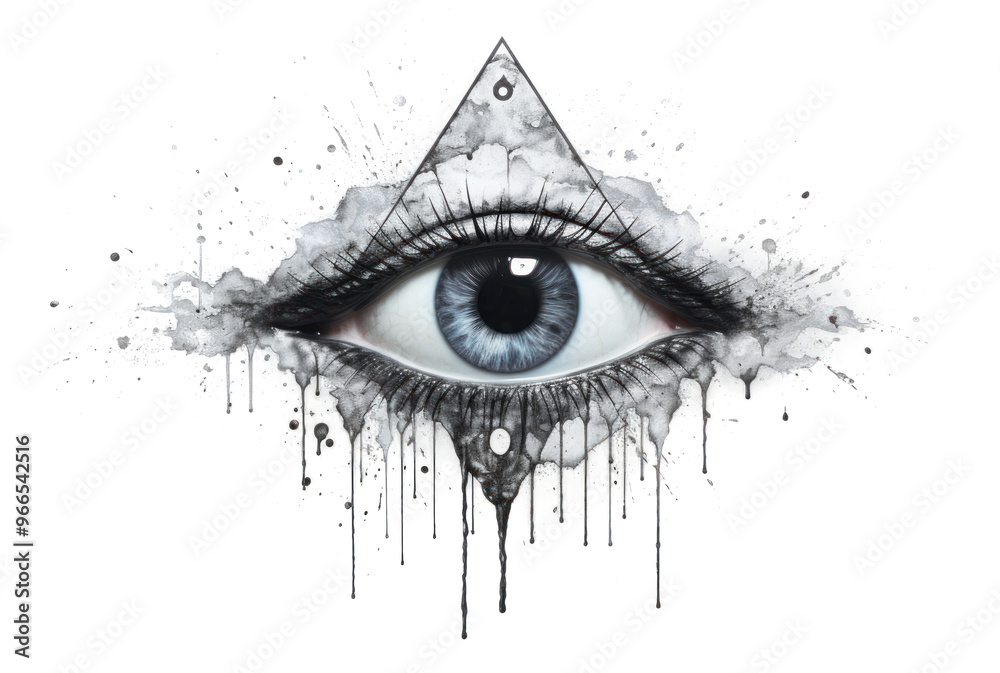 Obraz premium PNG Drawing sketch eye illustrated.