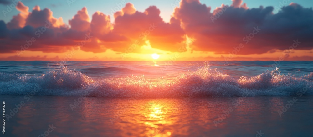 Golden Sunrise Over the Ocean Golden Sunrise Over the Ocean