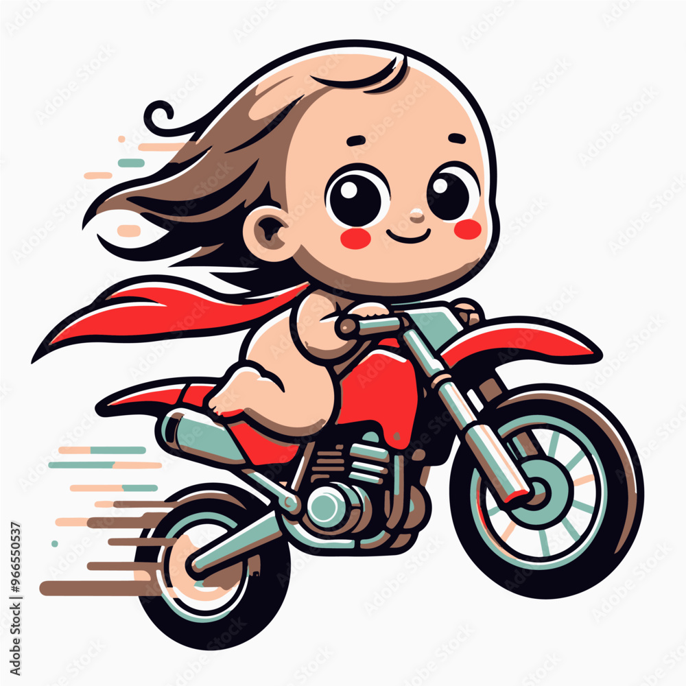 Baby boy riding motocross motorcycle Baby boy riding motocross motorcycle