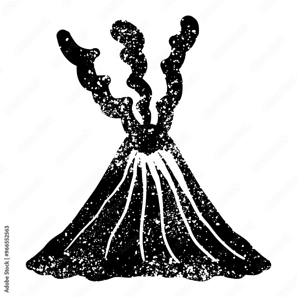 Obraz premium Mountain volcano with grunge texture