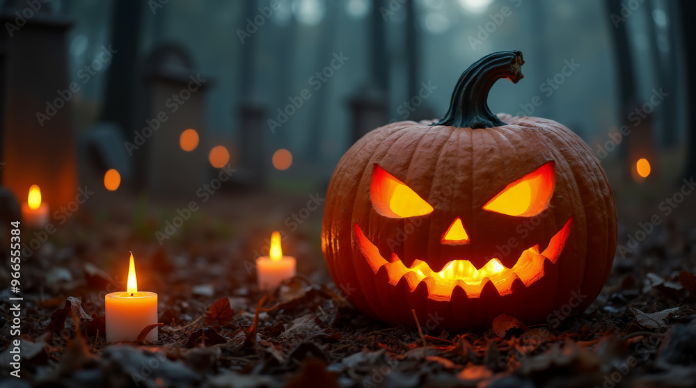 Halloween pumpkin candles old cemetery Halloween pumpkin candles old cemetery