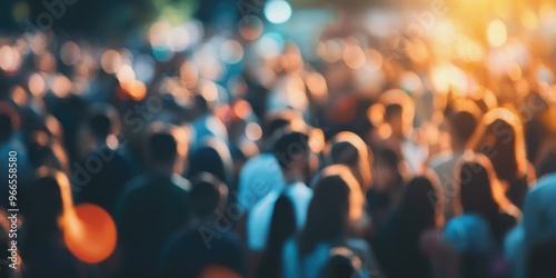 Wallpaper Mural Out-of-focus shot of a crowd at an event, great for background use. Torontodigital.ca