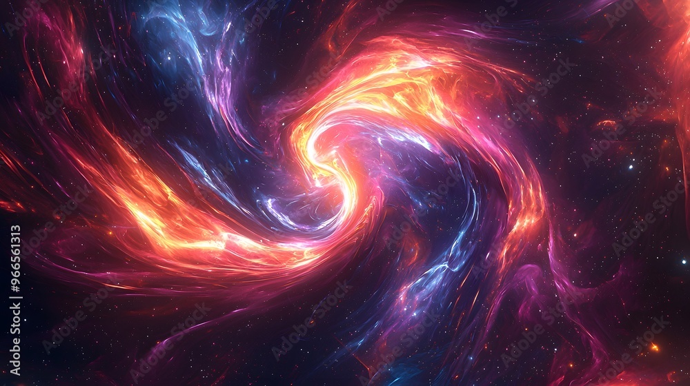 Obraz premium Cosmic Nebula Swirl.