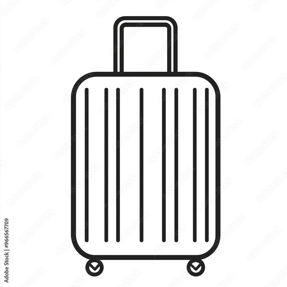 Travel-Ready Suitcase Icon: Perfect for On-the-Go and Tourism Themes Travel-Ready Suitcase Icon: Perfect for On-the-Go and Tourism Themes