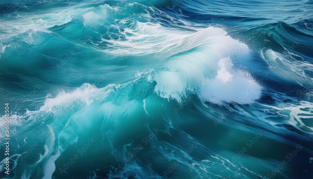 Large wave that is breaking into the ocean