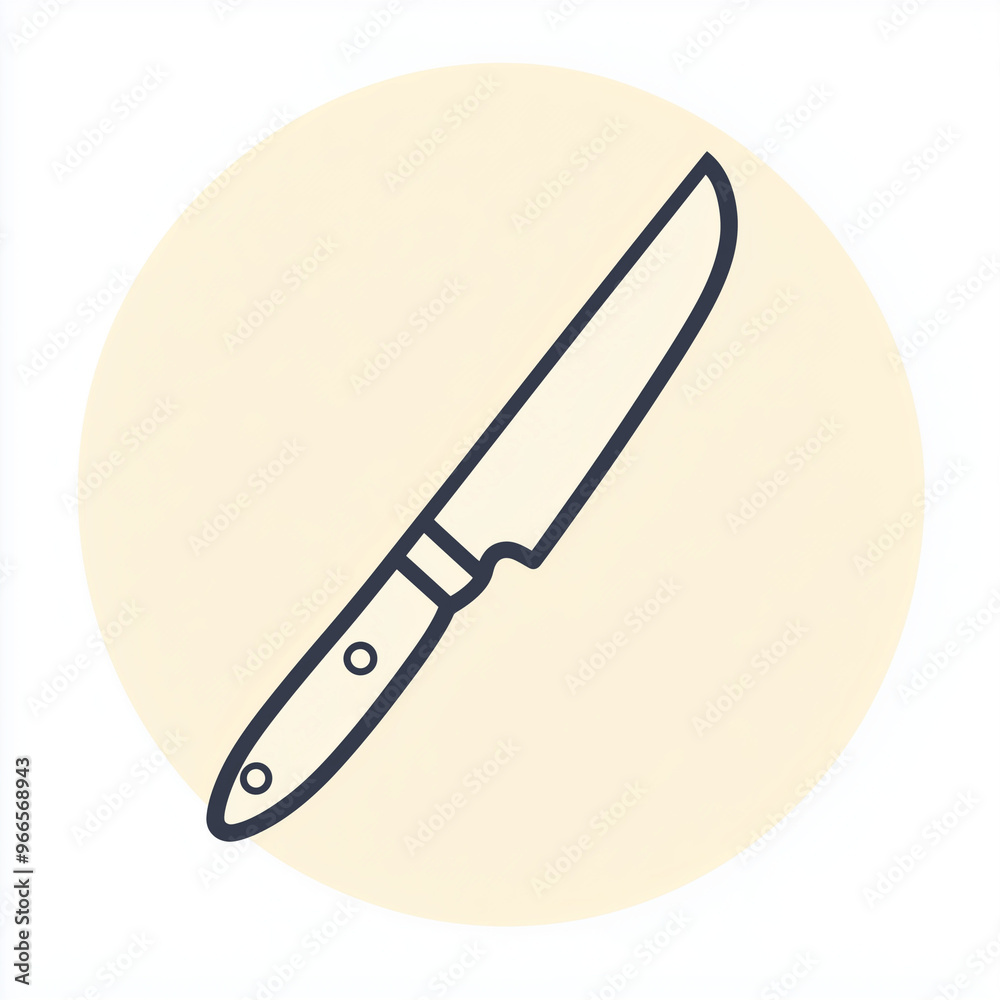Clear-Cut Knife Icon: Sharp Design for Culinary and Tool Apps Clear-Cut Knife Icon: Sharp Design for Culinary and Tool Apps