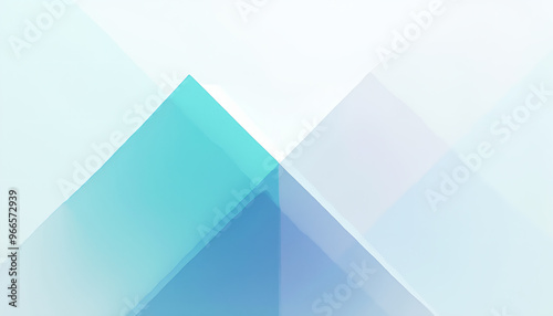 Light Geometric Blue and Teal Abstract Design with Overlapping Shapes