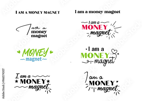 I am a money magnet affirmations, money affirmations for vision board kit
