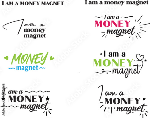 I am a money magnet affirmations, money affirmations for vision board kit