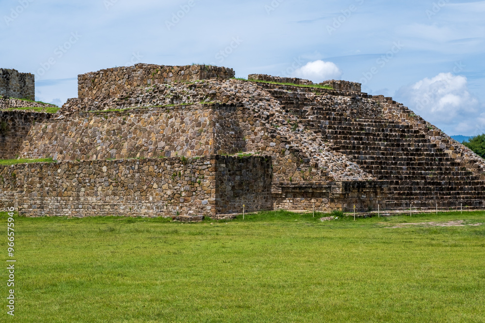 The ruins of Monte Alban, a large archaeological site in Oaxaca, Mexico The ruins of Monte Alban, a large archaeological site in Oaxaca, Mexico