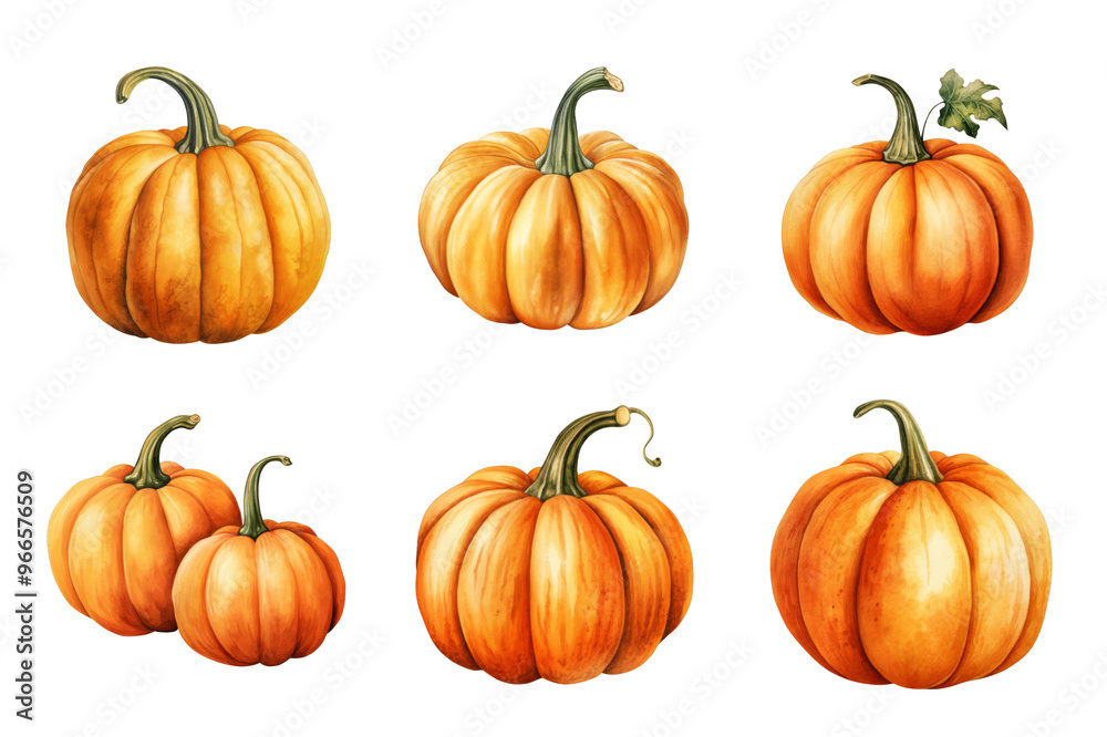 Orange Pumpkin Collection Bundle Set Isolated on a Transparent Background Orange Pumpkin Collection Bundle Set Isolated on a Transparent Background