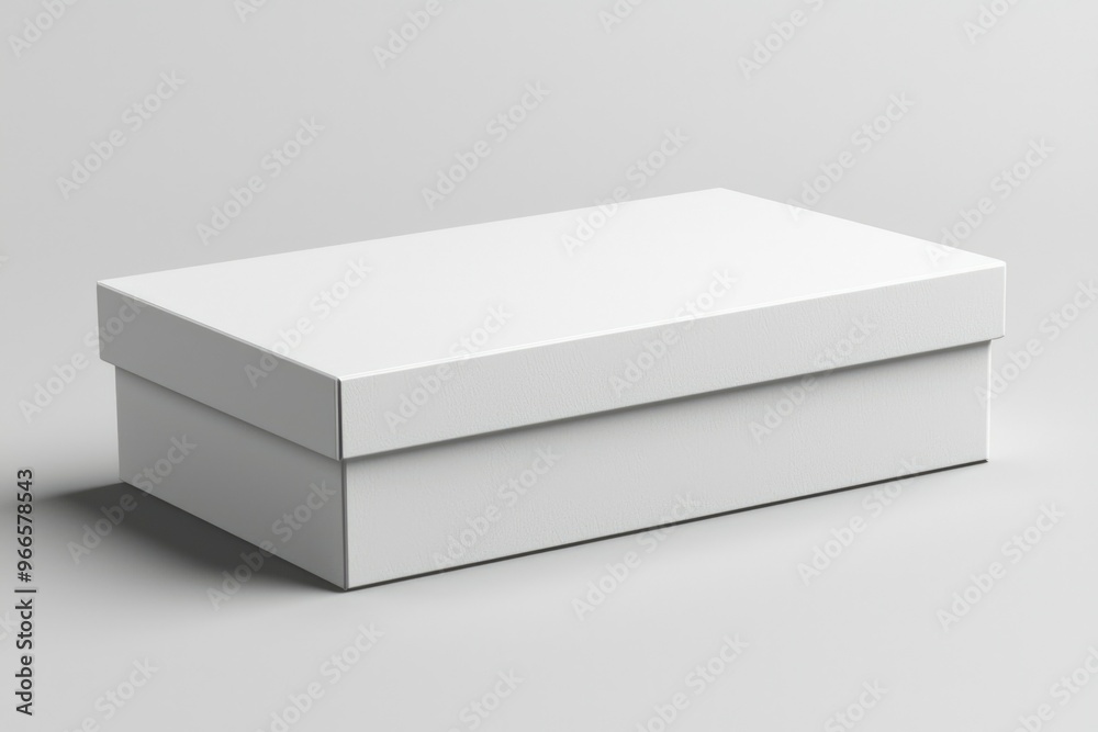 White Cardboard Box on a White Background White Cardboard Box on a White Background