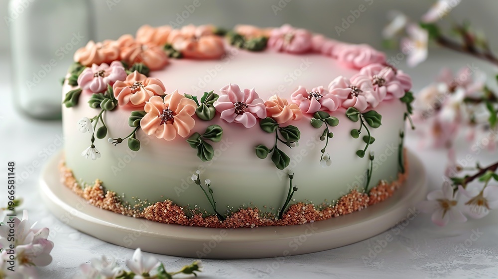 Delicate Floral Cake Delicate Floral Cake