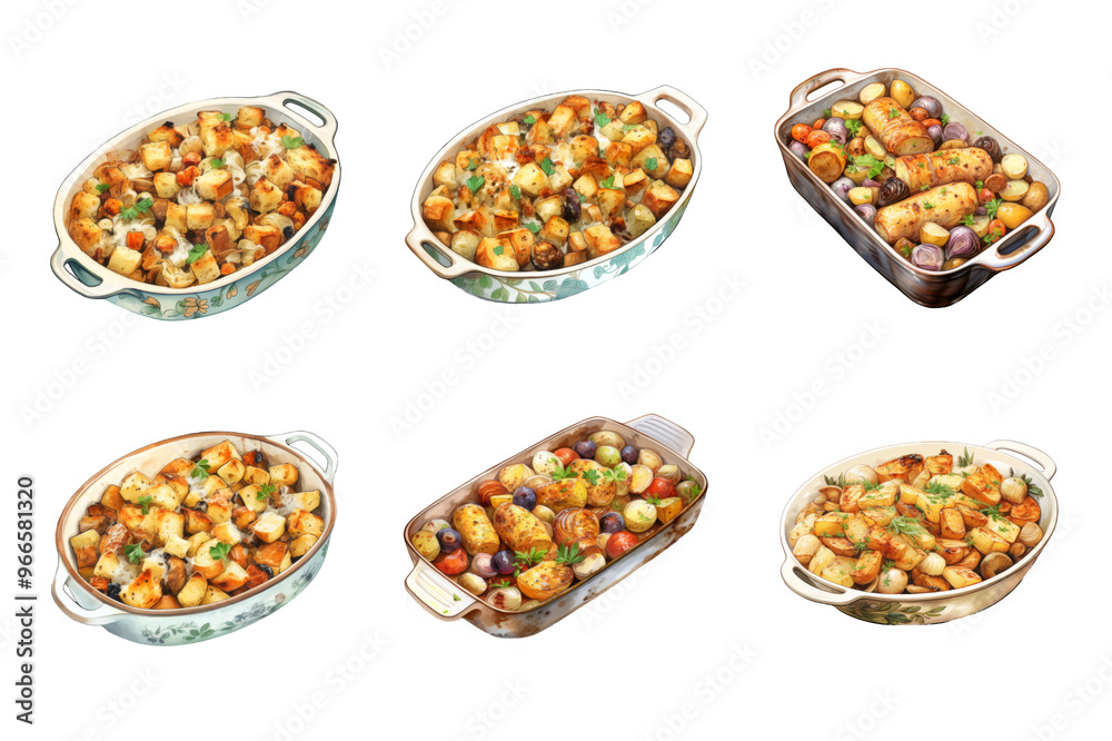 Stuffing Collection Bundle Set Isolated on a Transparent Background Stuffing Collection Bundle Set Isolated on a Transparent Background