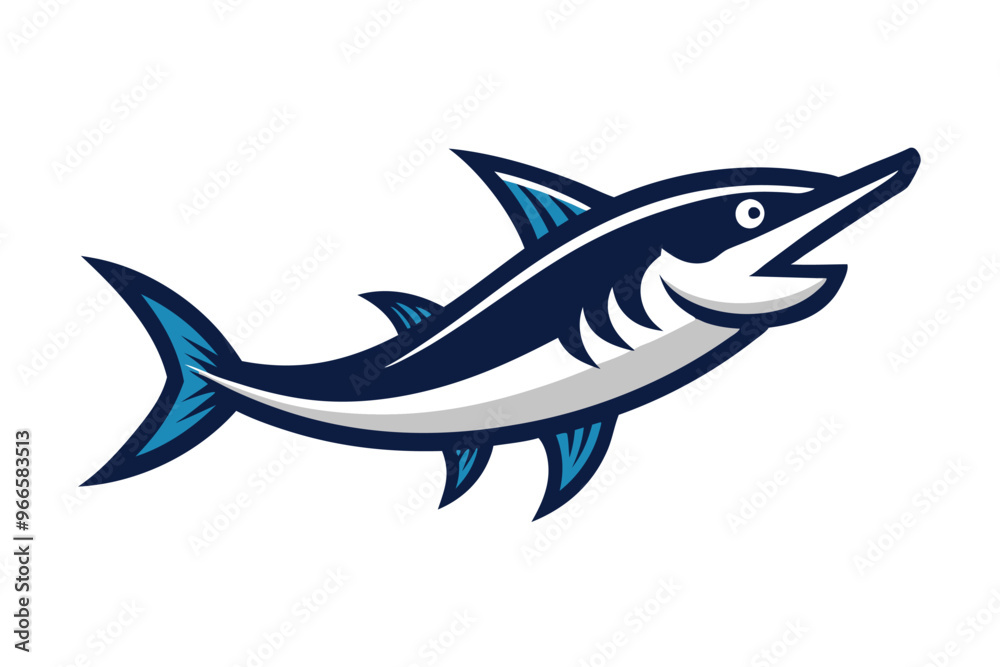 Obraz premium A beautiful Barracuda vector design 