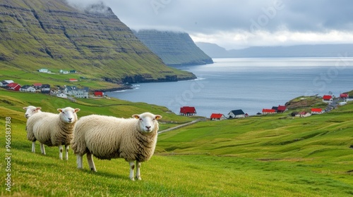 Sheep Grazing in the Faroe Islands