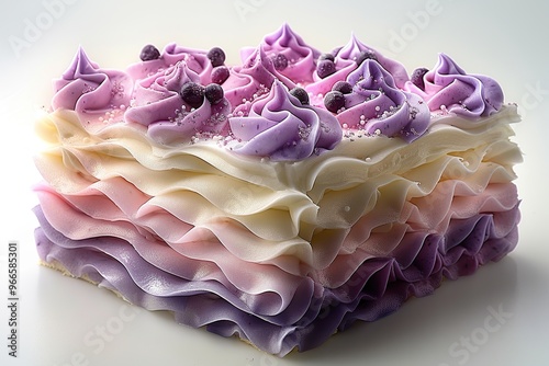 Wallpaper Mural Layered Cake with Purple Frosting and Blueberries Torontodigital.ca