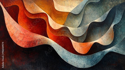 An abstract representation of a neck surrounded by jagged, rigid shapes, symbolizing stiffness.