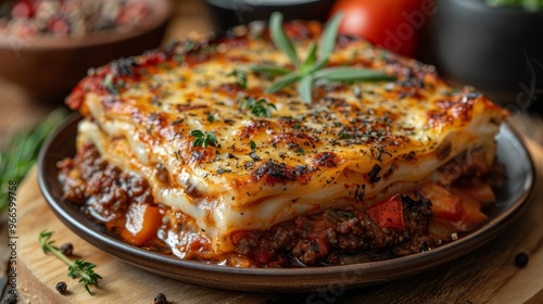 Wallpaper Mural Classic Lasagna Freshly Baked, Italian Cuisine, Food Photography, Comfort Food, Dinner Torontodigital.ca