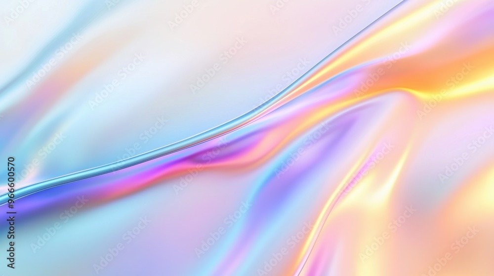 Iridescent sheen on a pearlescent white background, creating a subtle light play Iridescent sheen on a pearlescent white background, creating a subtle light play