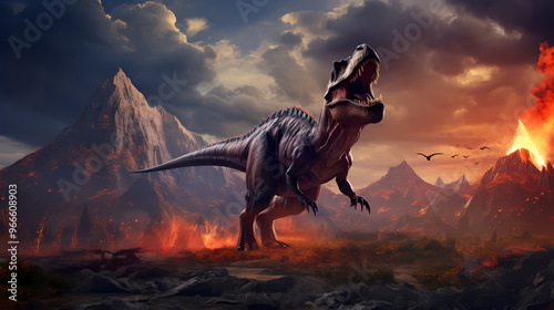 Dinosaurs under the Doomsday Volcano