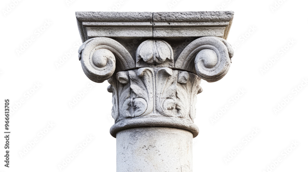 Naklejka premium stone column on a transparent background
