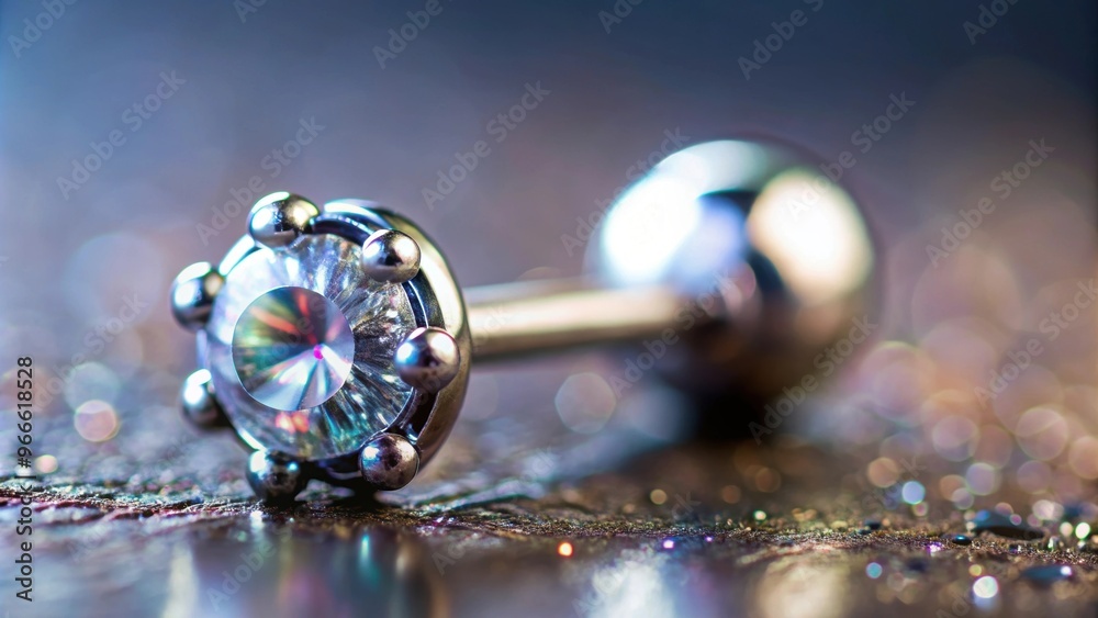Beautiful piercing jewelry in a macro shot with selective focus, piercing, jewelry, beautiful, macro, shot Beautiful piercing jewelry in a macro shot with selective focus, piercing, jewelry, beautiful, macro, shot