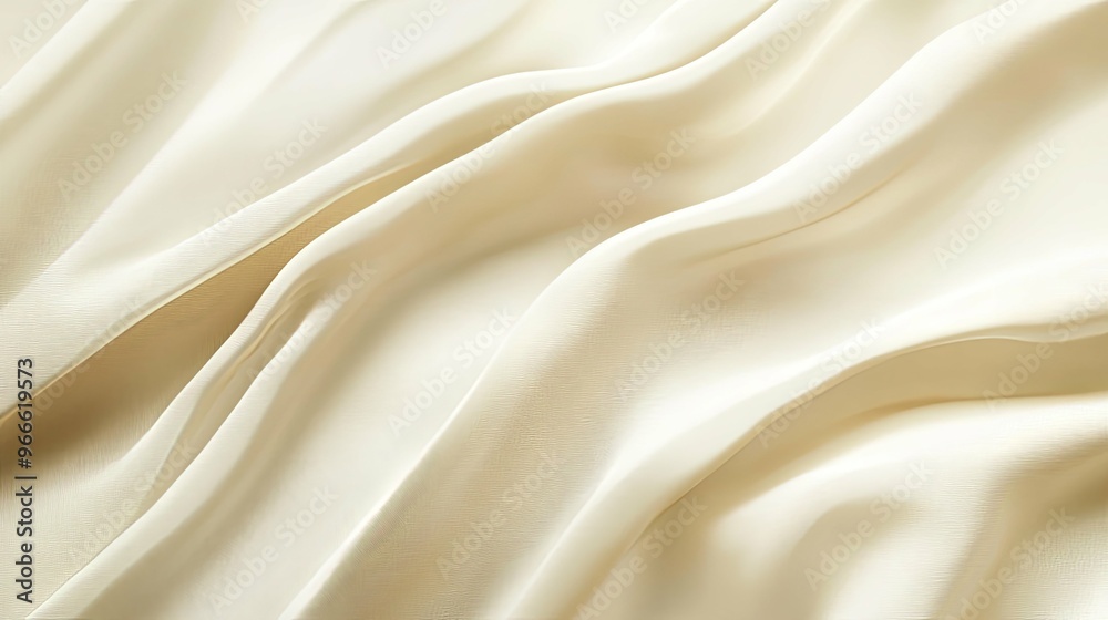 Draped Cream-Colored Fabric with Subtle Texture Draped Cream-Colored Fabric with Subtle Texture