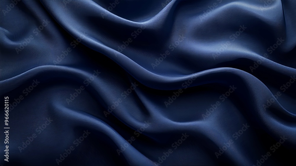 Draped Deep Blue Fabric with Subtle Texture Draped Deep Blue Fabric with Subtle Texture