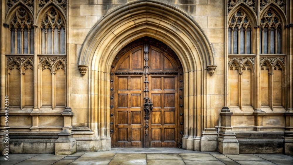 Historic parliament building in London with old church door and marble antique wall , parliament, London, old, church door