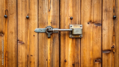 Closed wooden door with small metal lock , wood, door, closed, entrance, security, protection, locked, entry, privacy, barrier, home