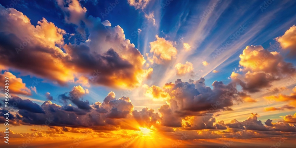 Beautiful sunset sky with fluffy clouds on a sunny background, sunset, sky, clouds, beautiful, drawn, colorful, nature Beautiful sunset sky with fluffy clouds on a sunny background, sunset, sky, clouds, beautiful, drawn, colorful, nature