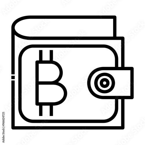 bitcoin wallet Line Icon