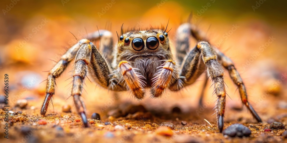 Macro shot of a spider crawling on the ground, spider, arachnid, close-up, macro, insect, nature, creepy, legs, hairy, wildlife Macro shot of a spider crawling on the ground, spider, arachnid, close-up, macro, insect, nature, creepy, legs, hairy, wildlife