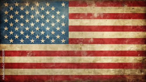 Vintage distressed graphic of the American flag in a patriotic theme, USA, patriotic