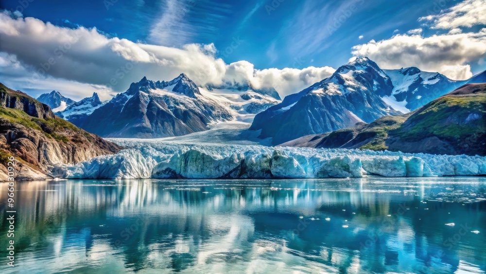 Φωτογραφία Scenic view of glacier in Glacier Bay Alaska, glacier, bay, Alaska, ice, snow, l