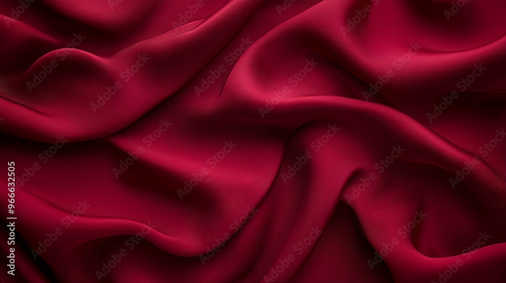 Abstract Red Draped Fabric Texture
