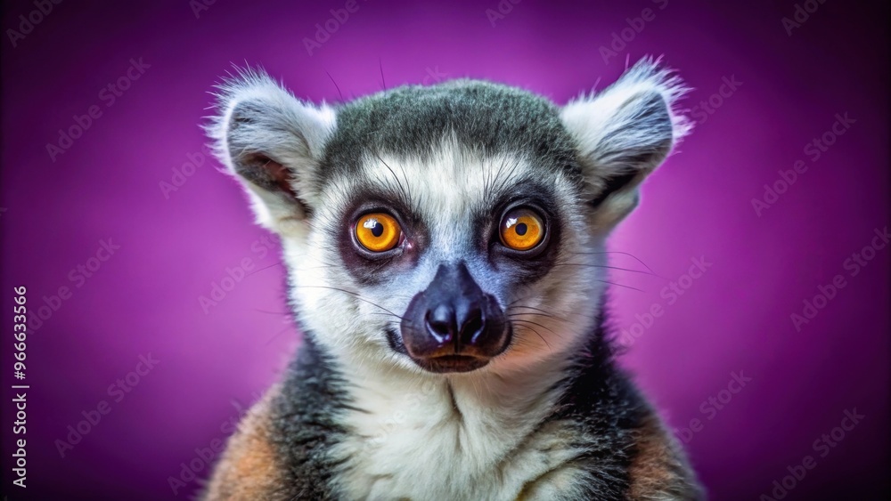 Lemur with stunning green eyes on purple background, lemur, green eyes, beautiful, purple, background, wildlife Lemur with stunning green eyes on purple background, lemur, green eyes, beautiful, purple, background, wildlife