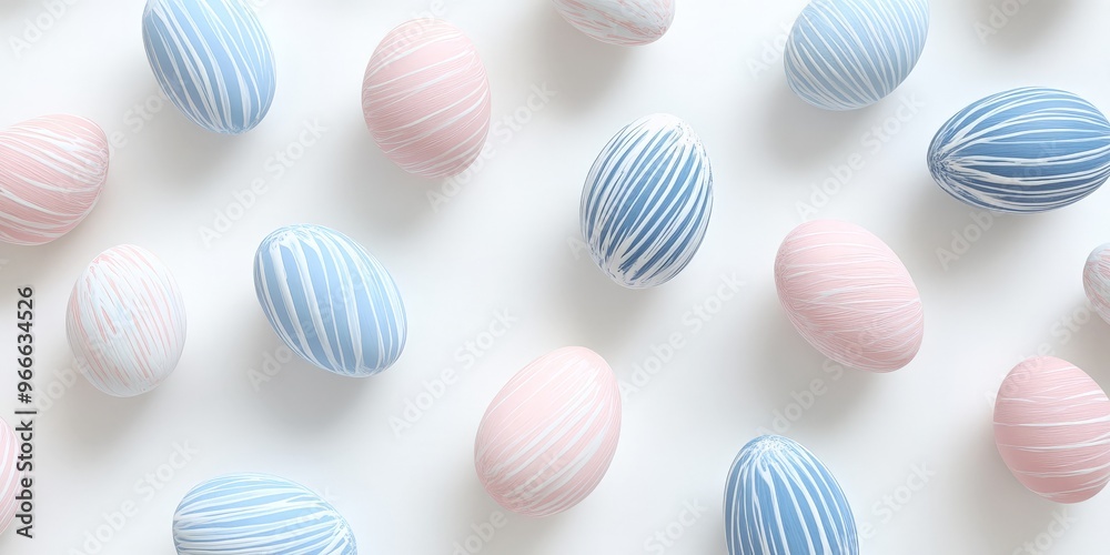 Blue and Pink Easter Eggs. Blue and Pink Easter Eggs.