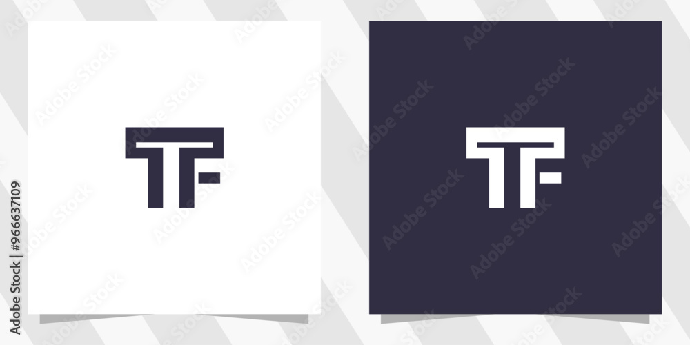 Obraz premium letter ft tf logo design vector
