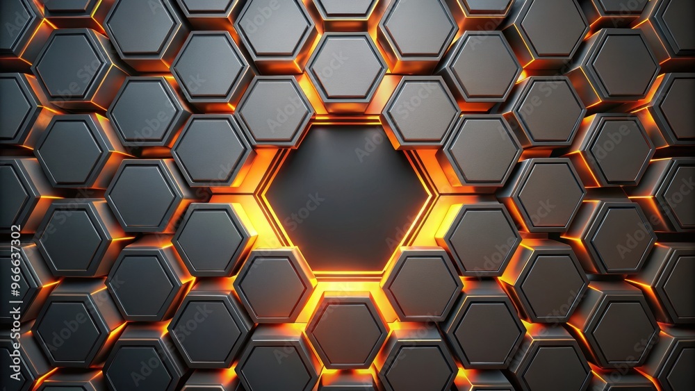 Futuristic hexagonal surface with orange accents , technology, abstract, design, modern, geometric, pattern, futuristic Futuristic hexagonal surface with orange accents , technology, abstract, design, modern, geometric, pattern, futuristic