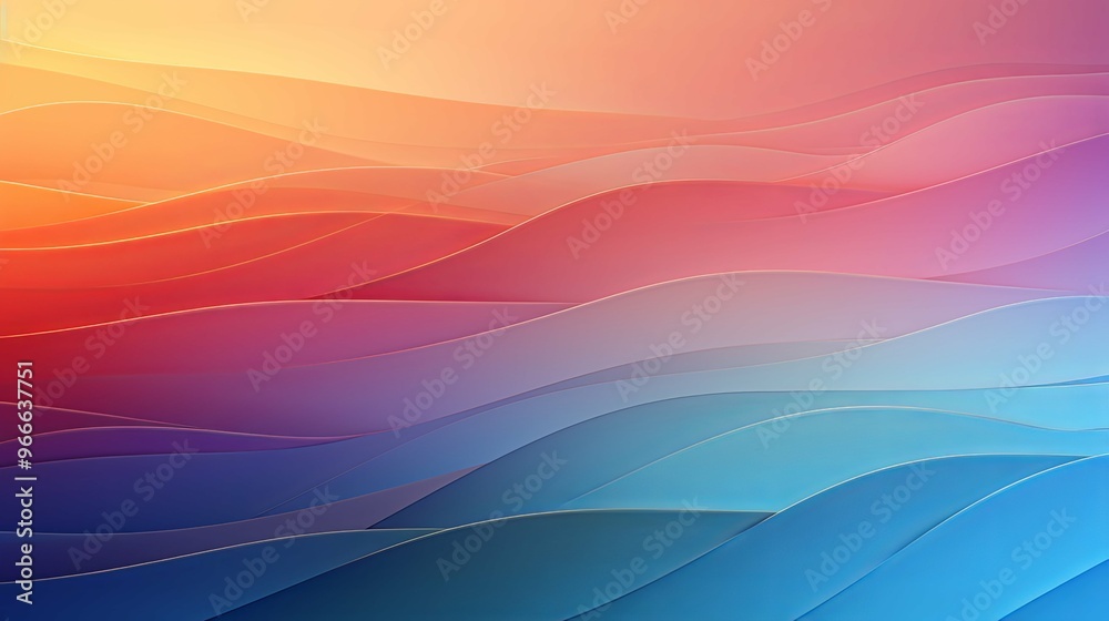 Abstract Gradient Background with Curved Layers Abstract Gradient Background with Curved Layers