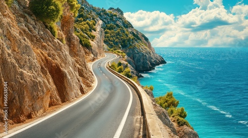 Winding Road Along the Coast