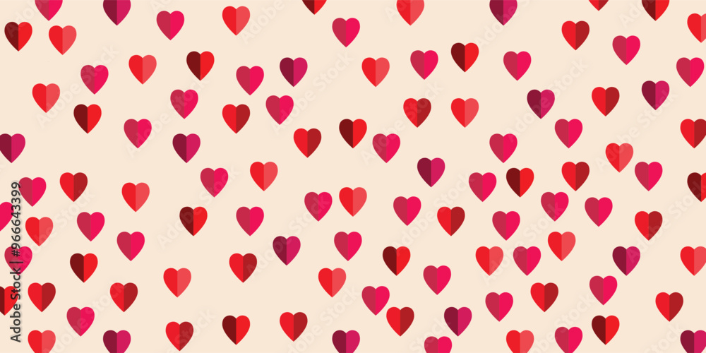 Valentine's day seamless pattern. Fashion graphic background design. Modern stylish abstract texture. Colorful template for prints, textiles, wrapping, wallpaper, website etc. Vector illustration