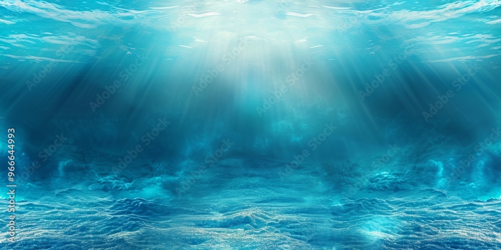 Fototapeta premium Relaxing underwater light effects with soft gradients creating a calming atmosphere in a serene sea backdrop