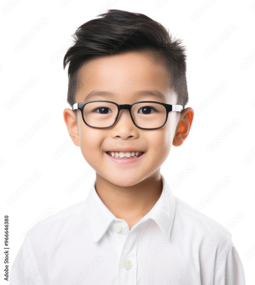 PNG Singaporean kid portrait glasses smile. PNG Singaporean kid portrait glasses smile.